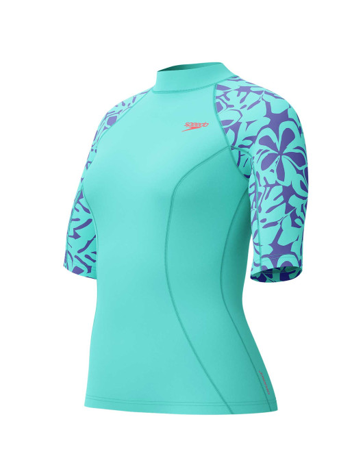 SPEEDO Κοντομάνικη Μπλούζα Μαγιό WOMENS PRINTED TOP