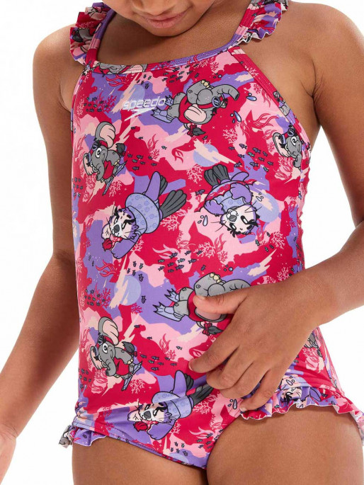 SPEEDO Swimsuit LTS DIGI FRILL TRSP IF