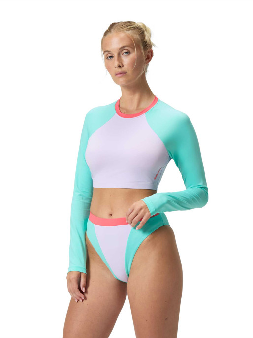 SPEEDO Μακρυμάνικη Μπλούζα Μαγιό SOLID CROP TOP
