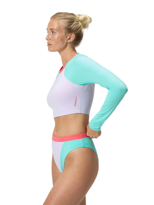 SPEEDO Μακρυμάνικη Μπλούζα Μαγιό SOLID CROP TOP