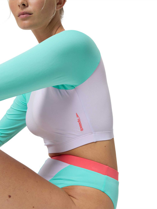 SPEEDO Μακρυμάνικη Μπλούζα Μαγιό SOLID CROP TOP