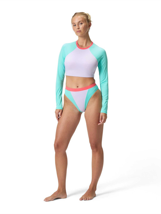 SPEEDO Μακρυμάνικη Μπλούζα Μαγιό SOLID CROP TOP