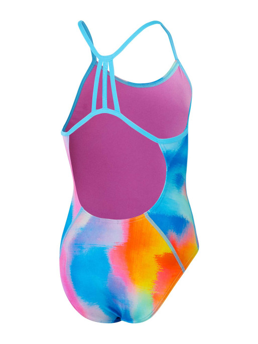 SPEEDO GIRLS ALLOVER LANE LINE BACK Swimsuit
