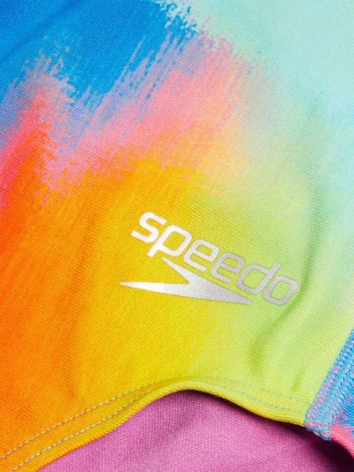 SPEEDO GIRLS ALLOVER LANE LINE BACK Swimsuit