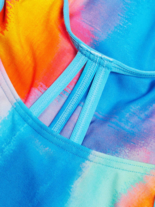 SPEEDO GIRLS ALLOVER LANE LINE BACK Swimsuit