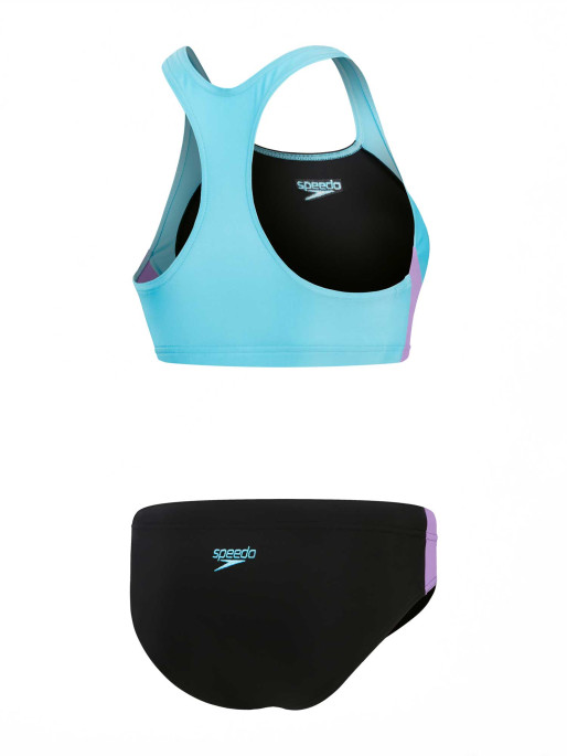 SPEEDO WOMENS COLOURBLOCK SPLICE 2-piece Swimsuit