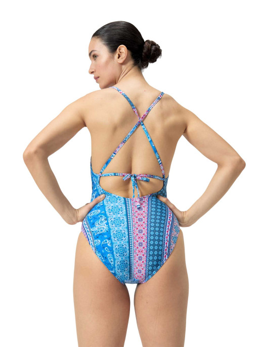 SPEEDO WOMENS PRINTED CUT OUT Swimsuit