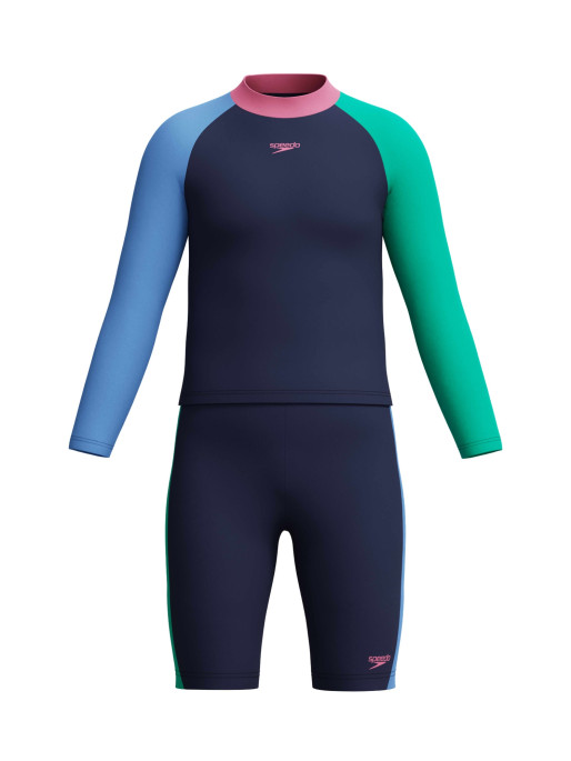 SPEEDO Παιδικό Μαγιό Μπλούζα GIRLS COLOURBLOCK SET