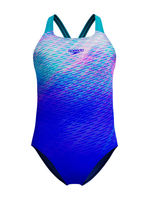 SPEEDO Цял бански GIRLS ENG PRINT POWERBACK 1PC