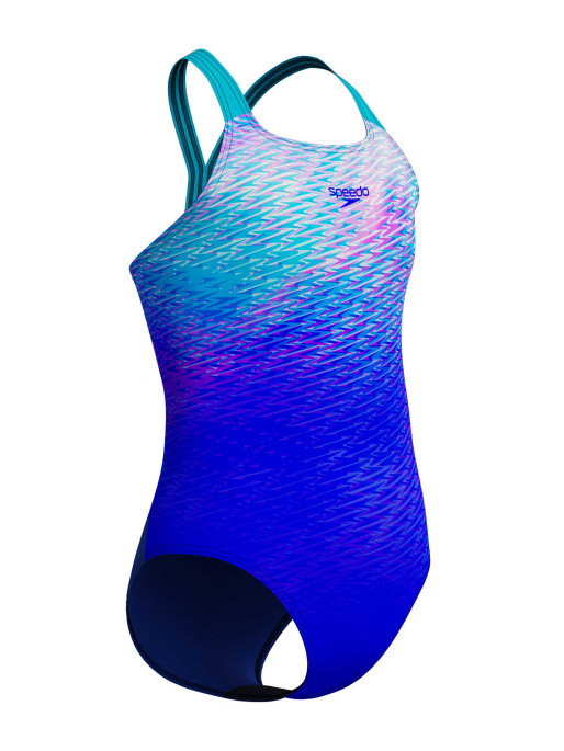 SPEEDO Цял бански GIRLS ENG PRINT POWERBACK 1PC