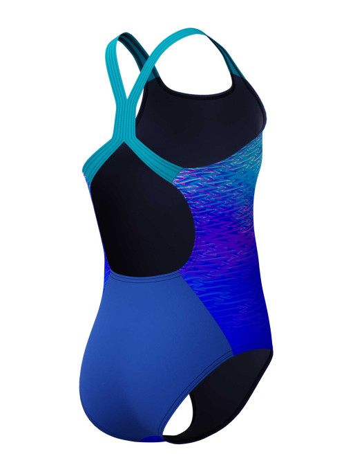 SPEEDO Цял бански GIRLS ENG PRINT POWERBACK 1PC