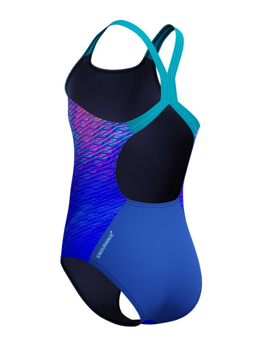 SPEEDO Цял бански GIRLS ENG PRINT POWERBACK 1PC