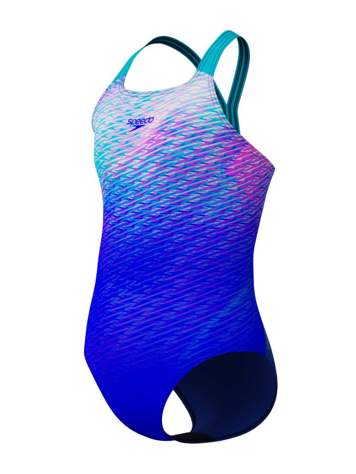 SPEEDO Цял бански GIRLS ENG PRINT POWERBACK 1PC