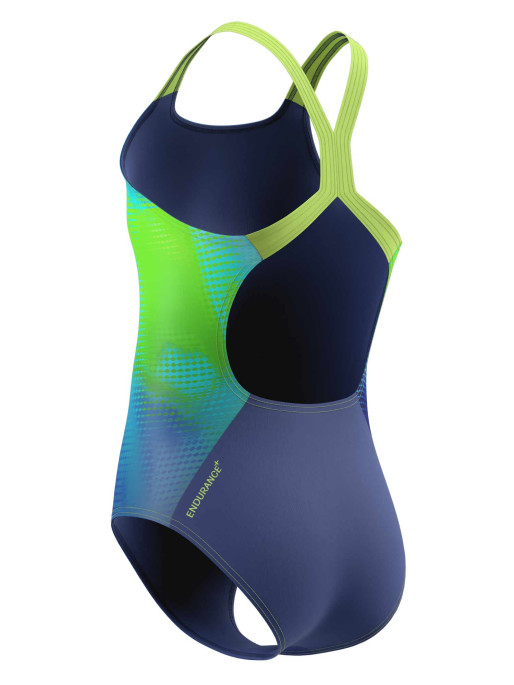 SPEEDO Цял бански GIRLS ENG PRINT POWERBACK 1PC
