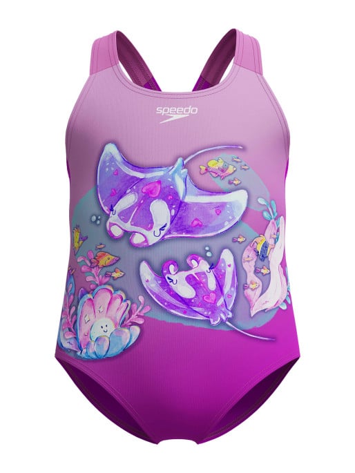 SPEEDO Girls' Digital Printed One-Piece Swimsuit