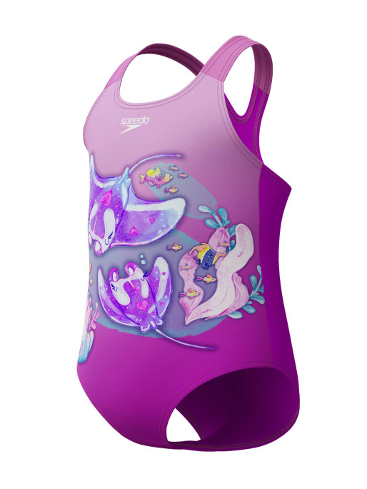SPEEDO Girls' Digital Printed One-Piece Swimsuit