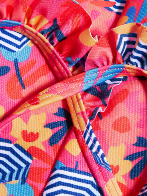 SPEEDO GIRLS DIGITAL FRILL THINSTRAP SWIMSUIT