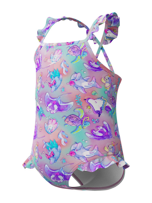 SPEEDO Παιδικό Μαγιό GIRLS DIGITAL FRILL THINSTRAP