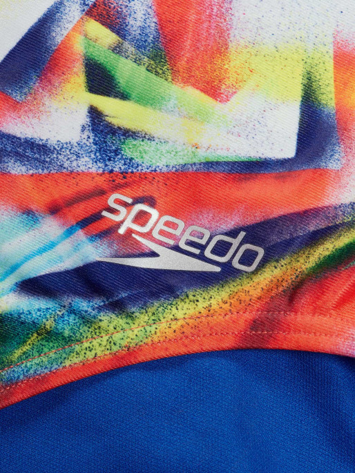 SPEEDO Swimsuit WOMENS ALLOVER DIGITAL LATTICE TIE-BACK