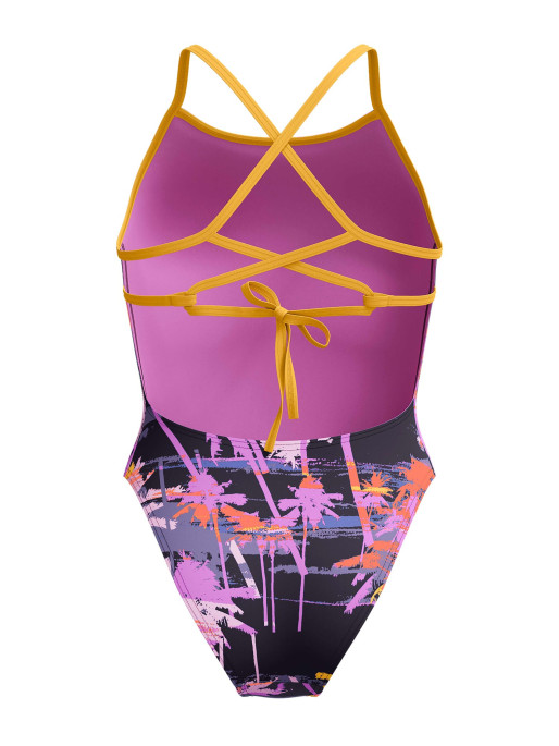 SPEEDO Swimsuit WOMENS ALLOVER DIGITAL LATTICE TIE-BACK
