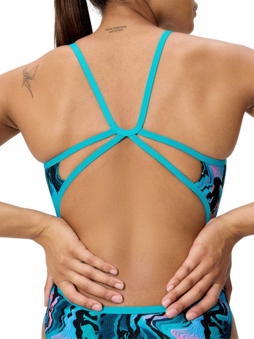 SPEEDO Цял бански FL PRINTED WEB BACK AF