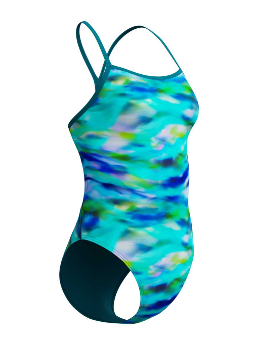 SPEEDO Цял бански PRINTED V-BACK 1PC AF