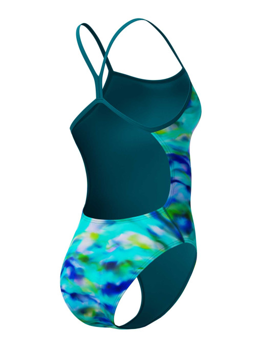 SPEEDO Цял бански PRINTED V-BACK 1PC AF