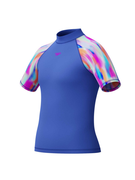 SPEEDO Παιδική Κοντομάνικη Μπλούζα GIRLS PRINTED SUN TOP