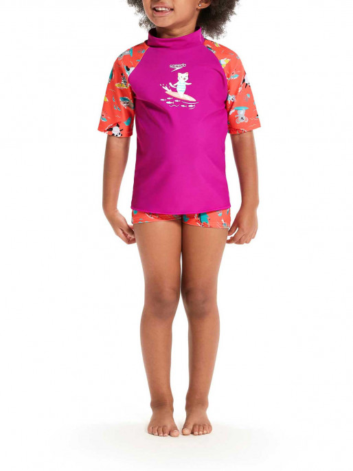 SPEEDO DIGITAL SHORT SLEEVE RASHTOP SET