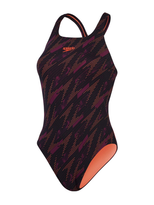 SPEEDO Swimsuit WOMENS HYPERBOOM ALLOVER MEDALIST