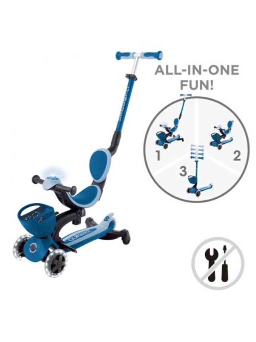 GLOBBER Тротинетка 5 в 1 BABY LEARN 360 FLASH LIGHTS