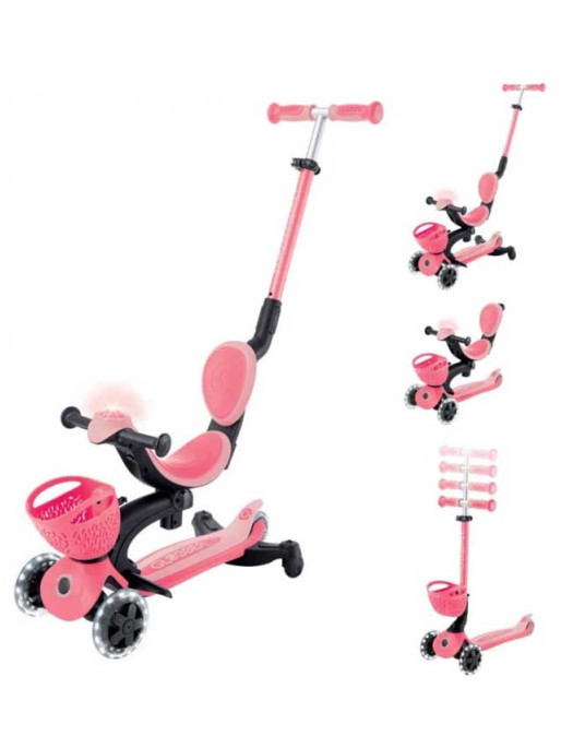 GLOBBER Тротинетка 5 в 1 BABY LEARN 360 FLASH LIGHTS