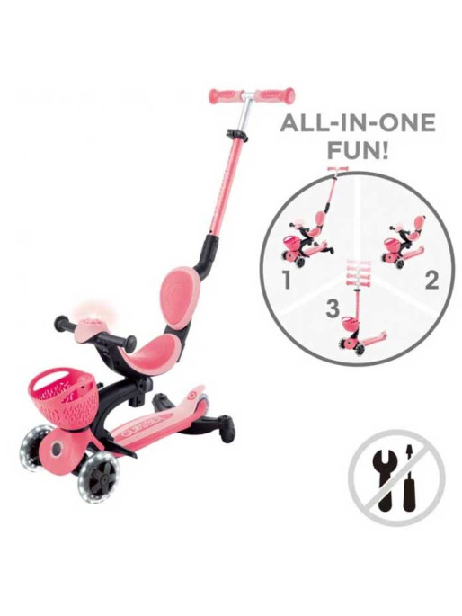 GLOBBER Тротинетка 5 в 1 BABY LEARN 360 FLASH LIGHTS