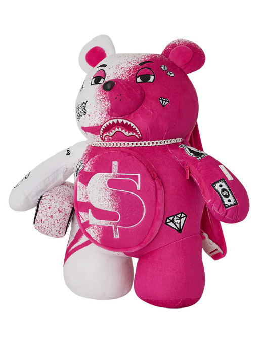 SPRAYGROUND Rucsac Pink Vandal Teddy Bear