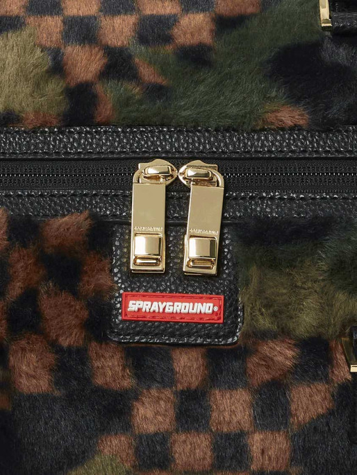 SPRAYGROUND Geanta Green 3 Am Fur