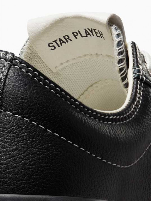 Converse white leather star clearance player