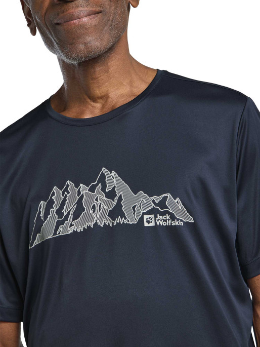 JACK WOLFSKIN Κοντομάνικη Μπλούζα PEAK GRAPHIC T M