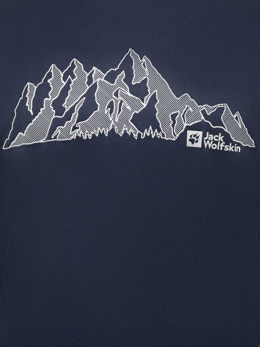 JACK WOLFSKIN Κοντομάνικη Μπλούζα PEAK GRAPHIC T M