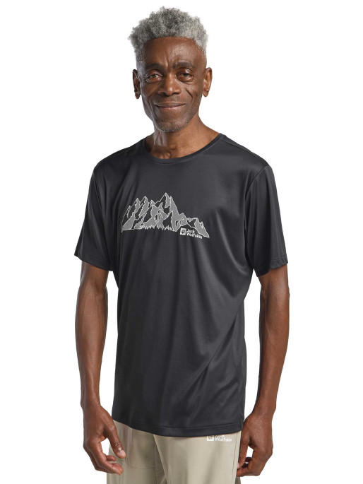 JACK WOLFSKIN Κοντομάνικη Μπλούζα PEAK GRAPHIC T M