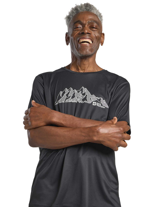JACK WOLFSKIN Κοντομάνικη Μπλούζα PEAK GRAPHIC T M