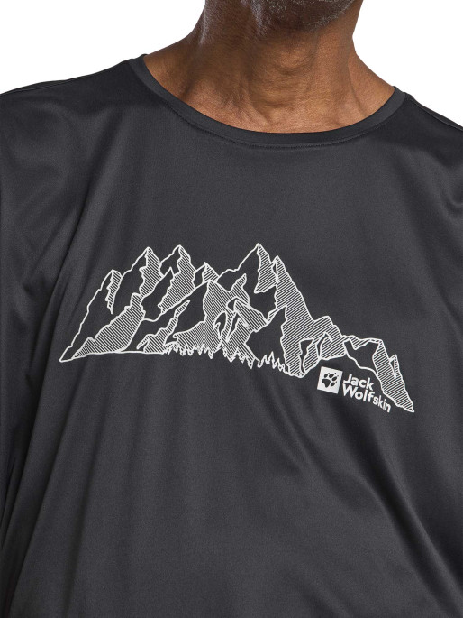 JACK WOLFSKIN Κοντομάνικη Μπλούζα PEAK GRAPHIC T M