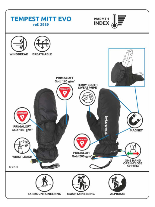 CAMP Γάντια TEMPEST MITT EVO