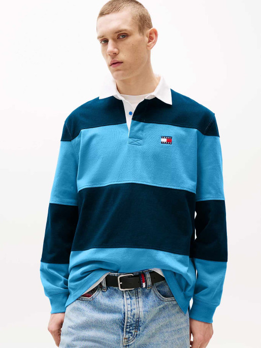 TOMMY JEANS Sweatshirt TJM RLX FIT COLORBLOCK RUGBY E
