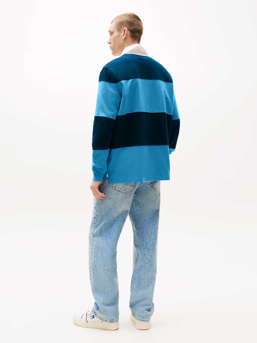 TOMMY JEANS Sweatshirt TJM RLX FIT COLORBLOCK RUGBY E