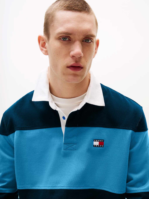 TOMMY JEANS Sweatshirt TJM RLX FIT COLORBLOCK RUGBY E