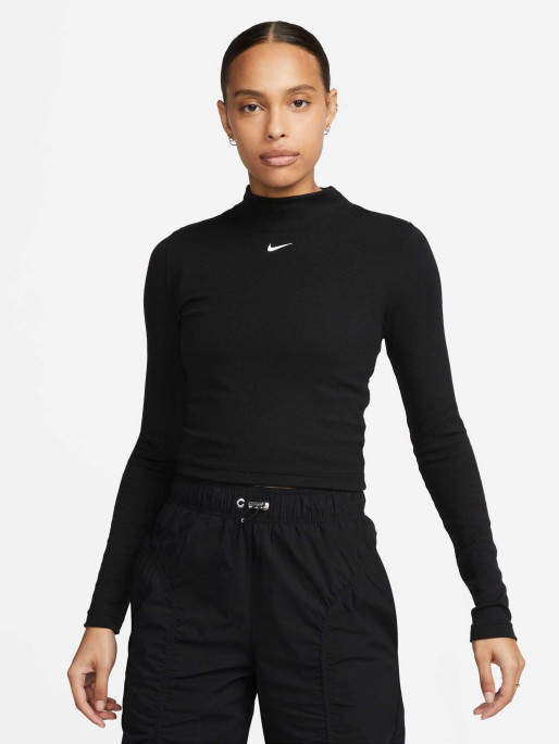 NIKE Bluza W Nsw Essntl Rib Mock Ls