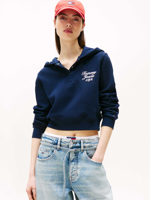 TOMMY JEANS Hoodie TJW REG CRP WAFFLE HOODIE