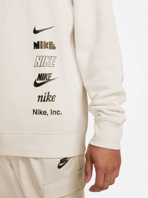NIKE Bluza M Nk Club + Bb Crew Mlogo