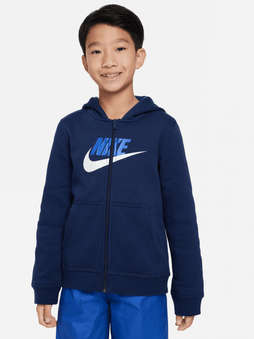 NIKE Hoodie B NSW CLUB+ FLC FZ HBR