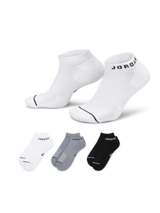 JORDAN U J ED CUSH POLY NS 3PR 144 Socks